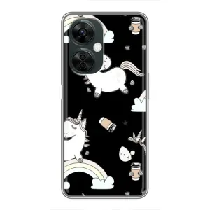 Чехол Unicorn на OnePlus Nord CE 3 Lite (Единорог с кофе)