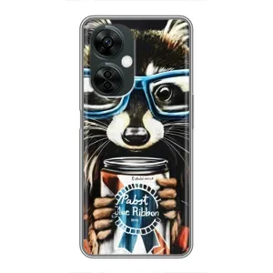 Силиконовый Чехол с Енотами на OnePlus Nord CE 3 Lite (Енот в очках)