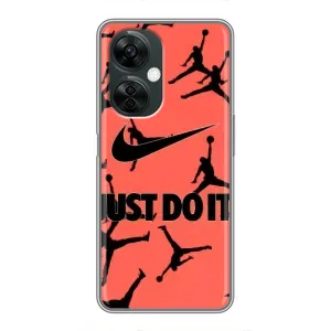 Силиконовый Чехол Nike Air Jordan на ВанПлас Норд СЕ 3 Лайт (Just Do It)