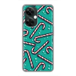 Силиконовый бампер на рождество для OnePlus Nord CE 3 Lite (Леденцы)