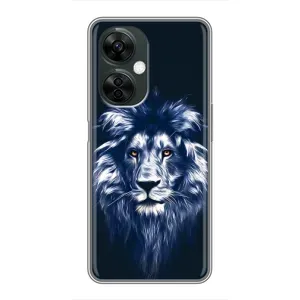 Чехол с картинкой на OnePlus Nord CE 3 Lite (Лев - синий)