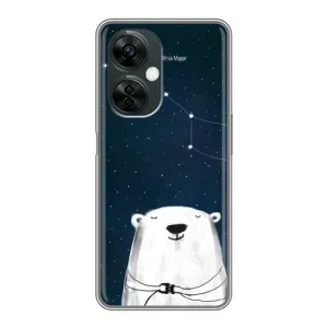Силиконовый бампер с картинкой животных для OnePlus Nord CE 3 Lite (Медведица)