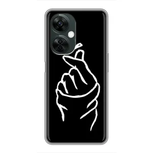 Чехлы (Знак сердечка) на OnePlus Nord CE 3 Lite (Сердце на черном)