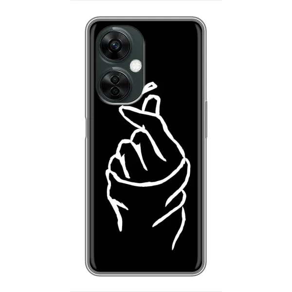 Чехол с рисунком «Сердце на черном» для OnePlus Nord CE 3 Lite