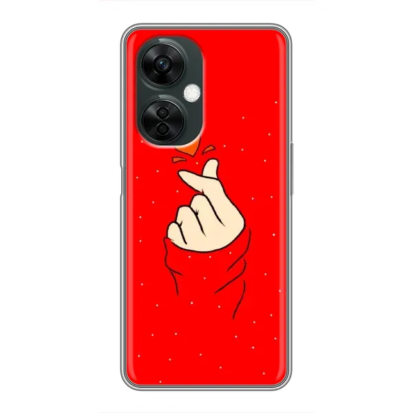 Чехол с рисунком «Сердце на красном» для OnePlus Nord CE 3 Lite