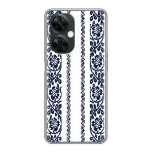 Силиконовый Чехол на OnePlus Nord CE 3 Lite с картинкой Вышиванки (Синяя вышиванка)