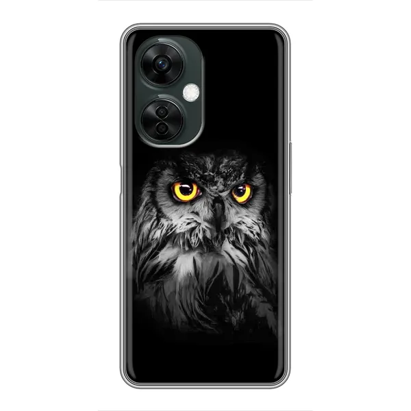 Чехол с рисунком «Сова на чёрном» для OnePlus Nord CE 3 Lite