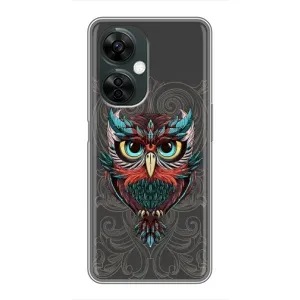 Чехлы с принтом СОВЫ для OnePlus Nord CE 3 Lite (Сова на сером)