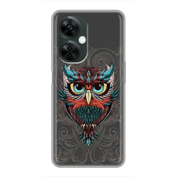 Чехол с рисунком «Сова на сером» для OnePlus Nord CE 3 Lite