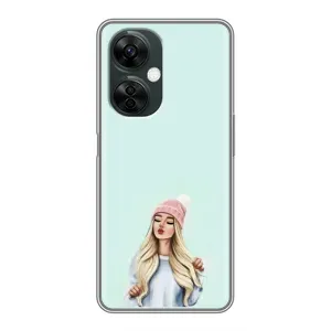 Силіконовый Чохол на OnePlus Nord CE 3 Lite з картинкой Модных девушек (В шапці)