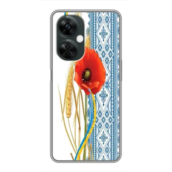 Чехол с рисунком «Вышиванка с цветком» для OnePlus Nord CE 3 Lite