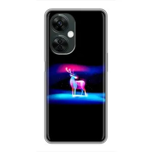 Силиконовый бампер с картинкой животных для OnePlus Nord CE 3 Lite (Яркий олень)