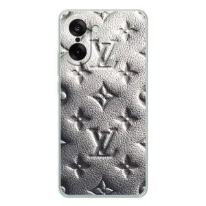Текстурный Чехол Louis Vuitton для Норд СЕ 5 (Бежевый ЛВ)