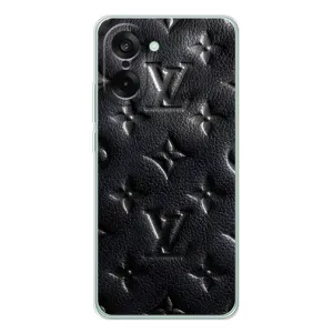Текстурный Чехол Louis Vuitton для Норд СЕ 5 (Черный ЛВ)