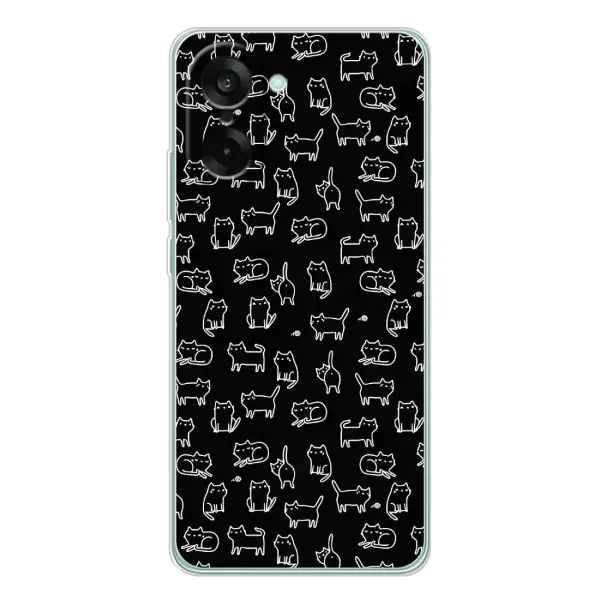 Чехол с рисунком «Котики на черном» для OnePlus Nord CE 5 Чехол с рисунком «Котики на черном» для OnePlus Nord CE 5