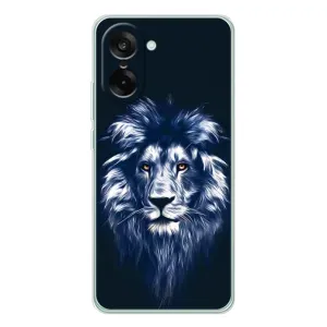 Чехол с картинкой на OnePlus Nord CE 5 (Лев - синий)