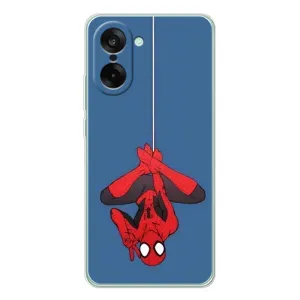 Чехол Супергерой Человека Паука на OnePlus Nord CE 5 (На паутине)