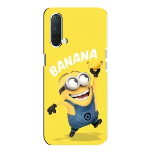 Мультяшный принт на Чехол для ВанПлас Норд СЕ 5G (Banana)