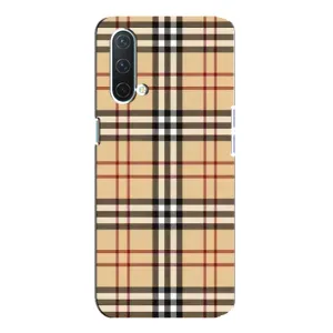 Чехол с Брендами одежды на ВанПлас Норд СЕ 5G (Burberry стиль)