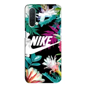 Силиконовый Чехол на OnePlus Nord CE 5G с картинкой Nike (Цветочный Nike)
