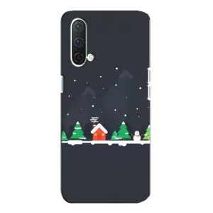 Силіконовий бампер на різдво для OnePlus Nord CE 5G (Місто зимове)