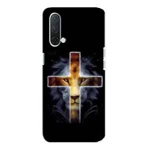 Чехлы для ВанПлас Норд СЕ 5G (Крест Иисуса) (Иисус Лев)