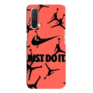 Силиконовый Чехол Nike Air Jordan на ВанПлас Норд СЕ 5G (Just Do It)