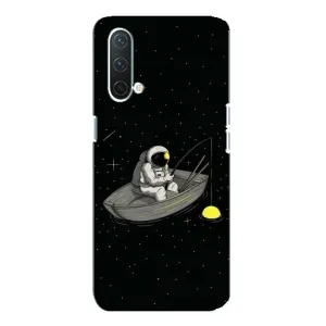 Силиконовый Чехол с принтом "Космонавты" на OnePlus Nord CE 5G (Космонавт на рыбалке)