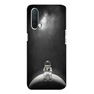 Силиконовый Чехол с принтом "Космонавты" на OnePlus Nord CE 5G (Космонавт романтик)