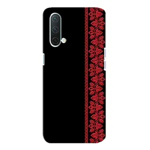 Силиконовый Чехол на OnePlus Nord CE 5G (Красная Вышиванка)