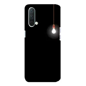 Чехол с картинками на черном фоне для OnePlus Nord CE 5G (Лампочка)