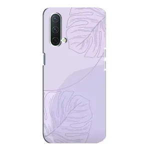 Чехол цветочный дизайн для OnePlus Nord CE 5G (Монстера фиолетовая)