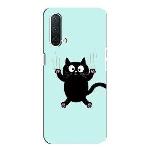 Силиконовый чехол с котиком для OnePlus Nord CE 5G (Падающий кот)