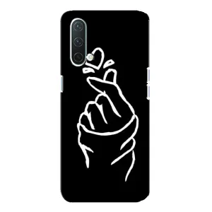 Чехлы (Знак сердечка) на OnePlus Nord CE 5G (Сердце на черном)