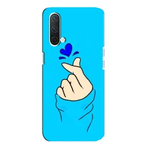 Чехлы (Знак сердечка) на OnePlus Nord CE 5G (Сердце на синем)
