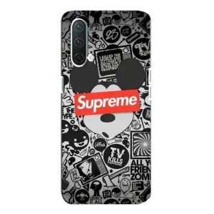 Чехол с Брендами одежды на ВанПлас Норд СЕ 5G (Supreme Маус)
