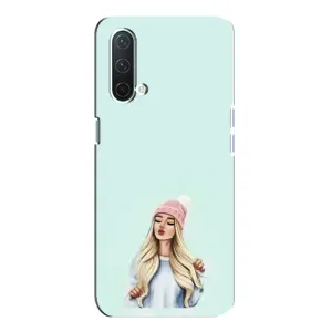 Силіконовый Чохол на OnePlus Nord CE 5G з картинкой Модных девушек (В шапці)
