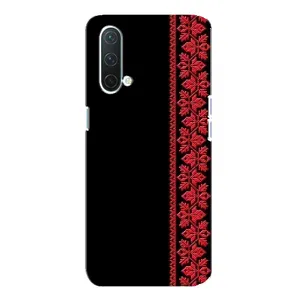 Силиконовый Чехол на OnePlus Nord CE 5G с картинкой Вышиванки (Вышиванка на черном)