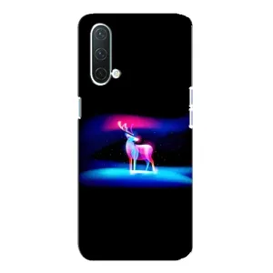 Силиконовый бампер с картинкой животных для OnePlus Nord CE 5G (Яркий олень)