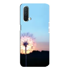 Силиконовый Чехол с одуванчиками на OnePlus Nord CE 5G (Закат с одуванчиком)