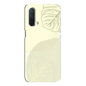 Чехол цветочный дизайн для OnePlus Nord CE 5G (Зелёный фон)