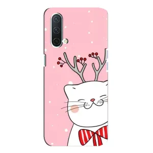 Чехол на тематику: Коты для OnePlus Nord CE 5G (Зимний кот)