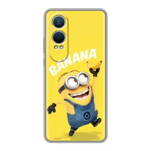 Мультяшный принт на Чехол для Ванплас Норд СЕ4 Лайт (Banana)