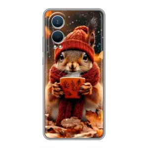 Друкований чохол 'Звірята з кавою' для OnePlus Nord CE4 Lite (Білка з кавою)