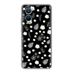 Чохли з тематикою "КВІТИ" на OnePlus Nord CE4 Lite (цвітіння на чорному)