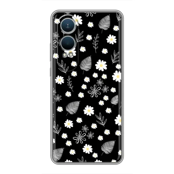 Чехол с рисунком «цветение на чорном» для OnePlus Nord CE4 Lite