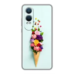 Чохли з тематикою "КВІТИ" на OnePlus Nord CE4 Lite (Квітка-морозиво)