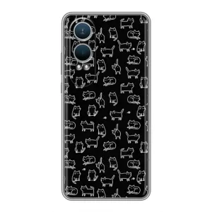 Чохол на тематику: Коти для OnePlus Nord CE4 Lite (Котики на чорному)