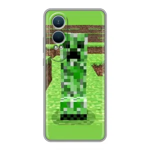 Чехлы для OnePlus Nord CE4 Lite (Персонажи Майн Крафт) (Крипер 2)