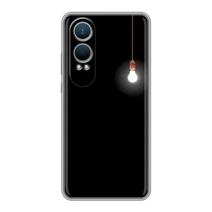 Чехол с картинками на черном фоне для OnePlus Nord CE4 Lite (Лампочка)